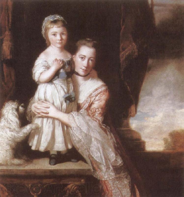 Sir Joshua Reynolds The Countess Spencer with her Daughter Georgiana Germany oil painting art